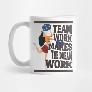 Teamwork Makes the Dream Work - Inspirational Cheerleading Mug